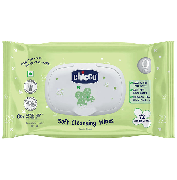 Chicco Baby Moments Soft Cleansing Wipes - Nibasu