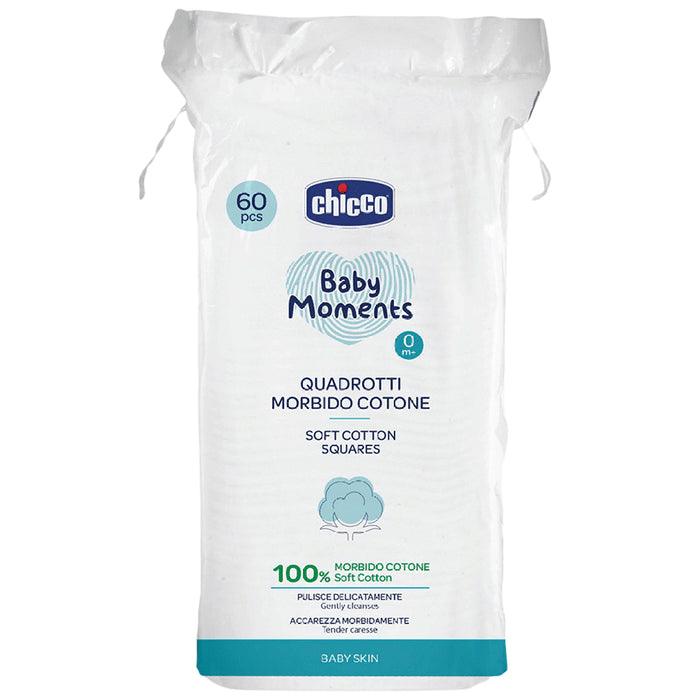 Chicco Baby Moments Soft Cotton Squares - Nibasu
