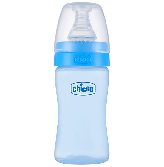 Chicco Feed Easy Anti-Colic Bottle Feeding Bottle Blue 125ml - Nibasu