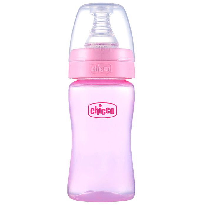 Chicco Feed Easy Anti-Colic Bottle Feeding Bottle Pink 125ml - Nibasu