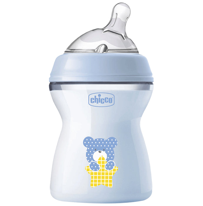 Chicco Natural Feeling 2M+ Feeding Bottle Blue - Nibasu