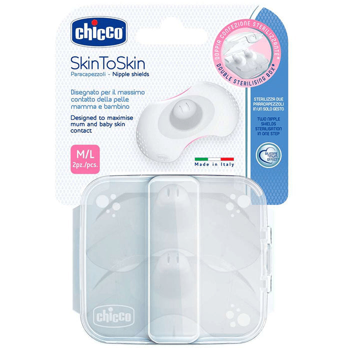 Chicco New Nipple Silicone Shields Medium to Large - Nibasu
