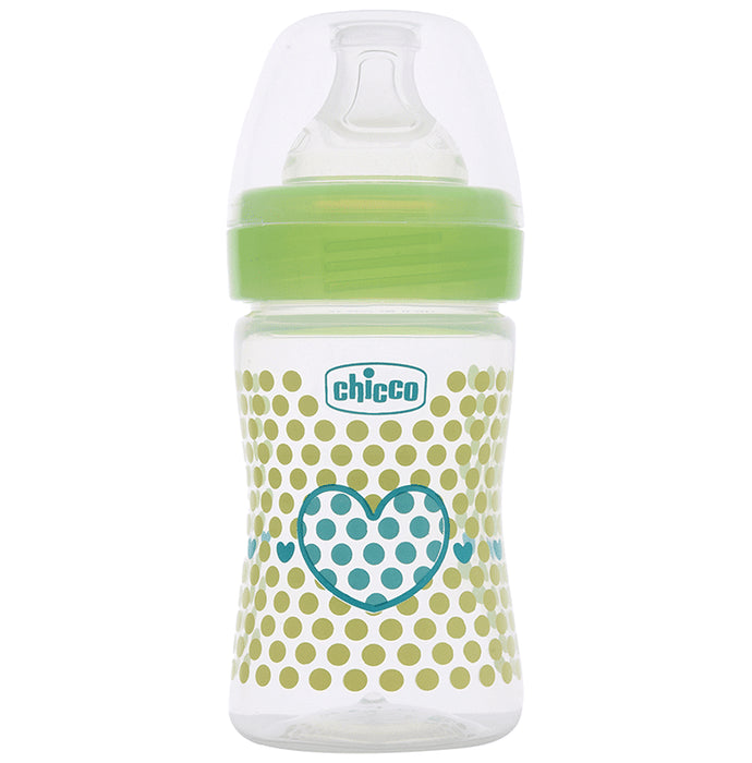Chicco Wellbeing Feeding Bottle Green - Nibasu