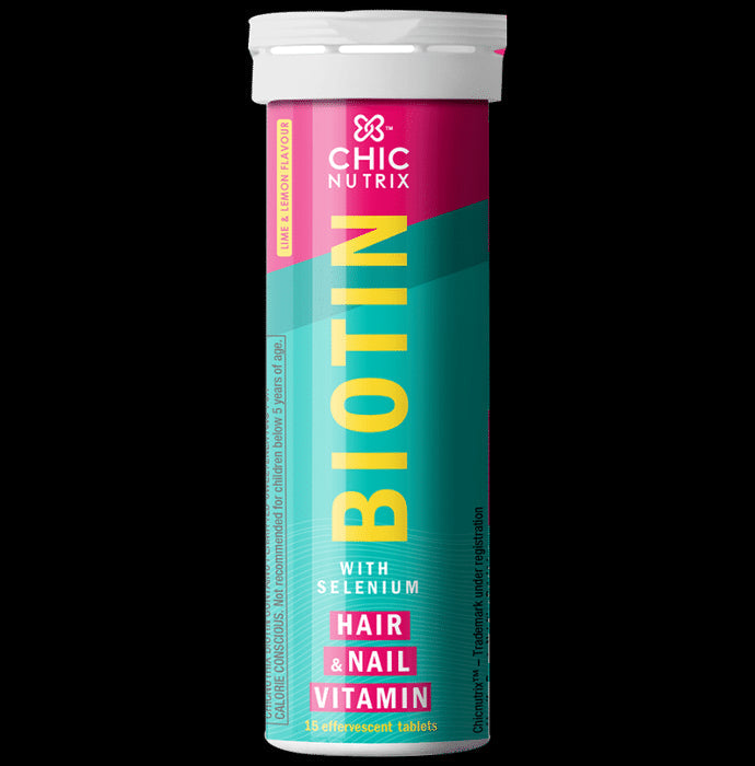 Chicnutrix Biotin with Selenium Effervescent Tablet Lime & Lemon - Nibasu