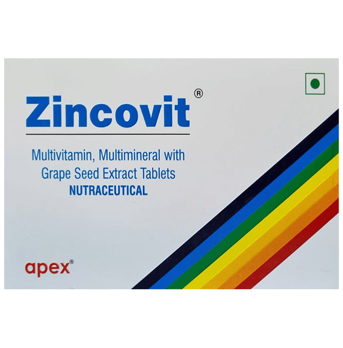 Zincovit Tablet with Multivitamin, Multimineral & Grape Seed Extract - Nibasu