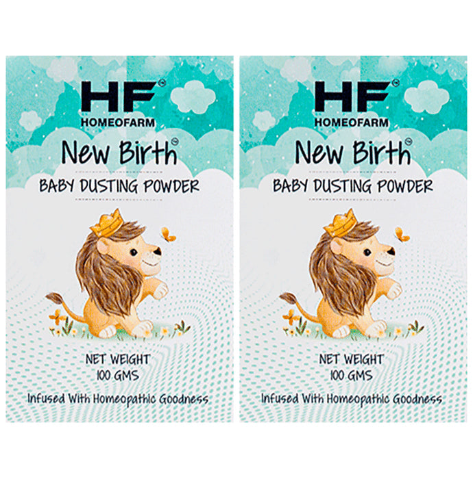 H F Homeofarm New Birth Baby Dusting Powder (100gm Each) - Nibasu