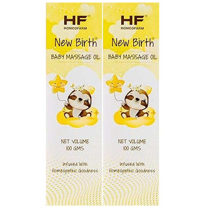 H F Homeofarm New Birth Baby Massage Oil (100ml Each) - Nibasu