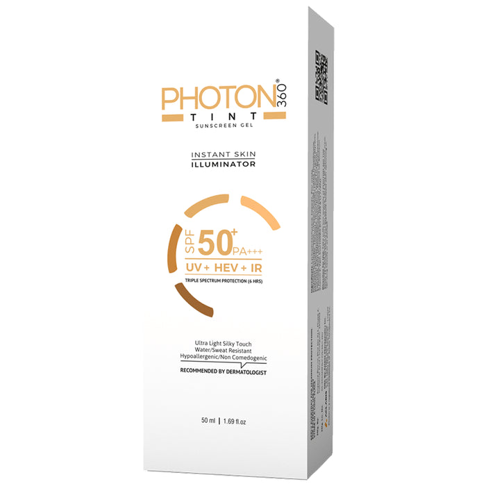 Photon 360 Tint Sunscreen Gel SPF 50 PA+++ | Water & Sweat-Resistant - Nibasu