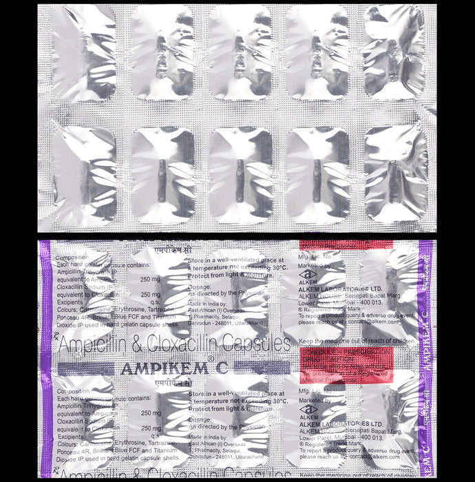 Ampikem C 250mg/250mg Capsule - Nibasu