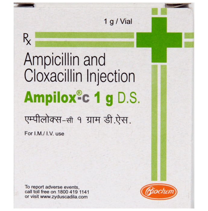 Ampilox C DS 500 mg/500 mg Injection - Nibasu
