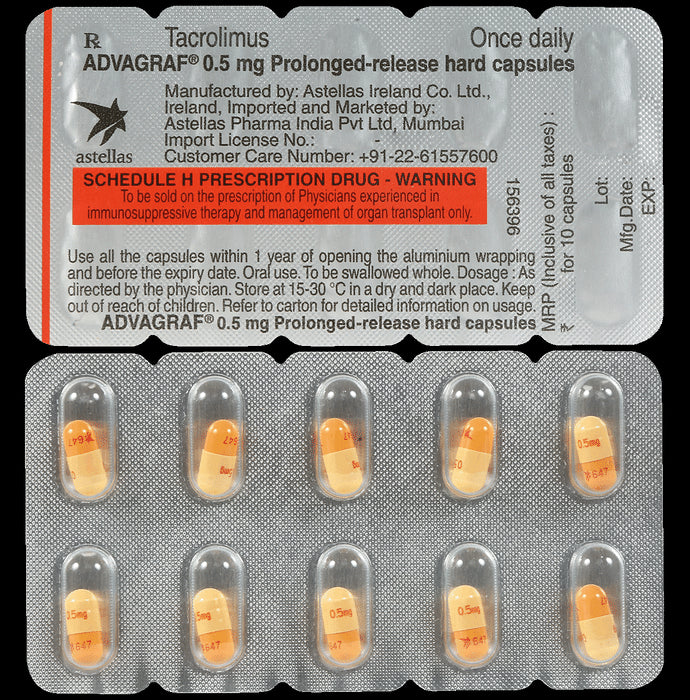 Advagraf 0.5mg Capsule PR - Nibasu