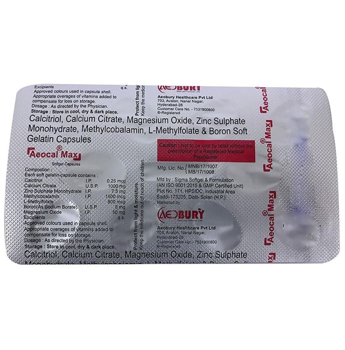 Aeocal Max Softgel Capsule - Nibasu