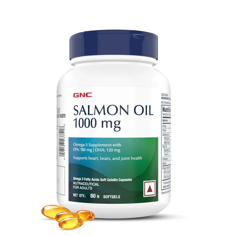 GNC Salmon Oil 1000mg Supports Joint Health, Vision & Overall Well-Being - Nibasu 