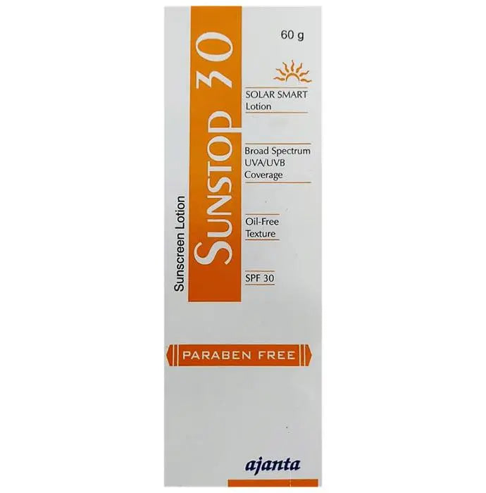 Sunstop Spf 30 Sunscreen | Oil-Free & Paraben Free Lotion