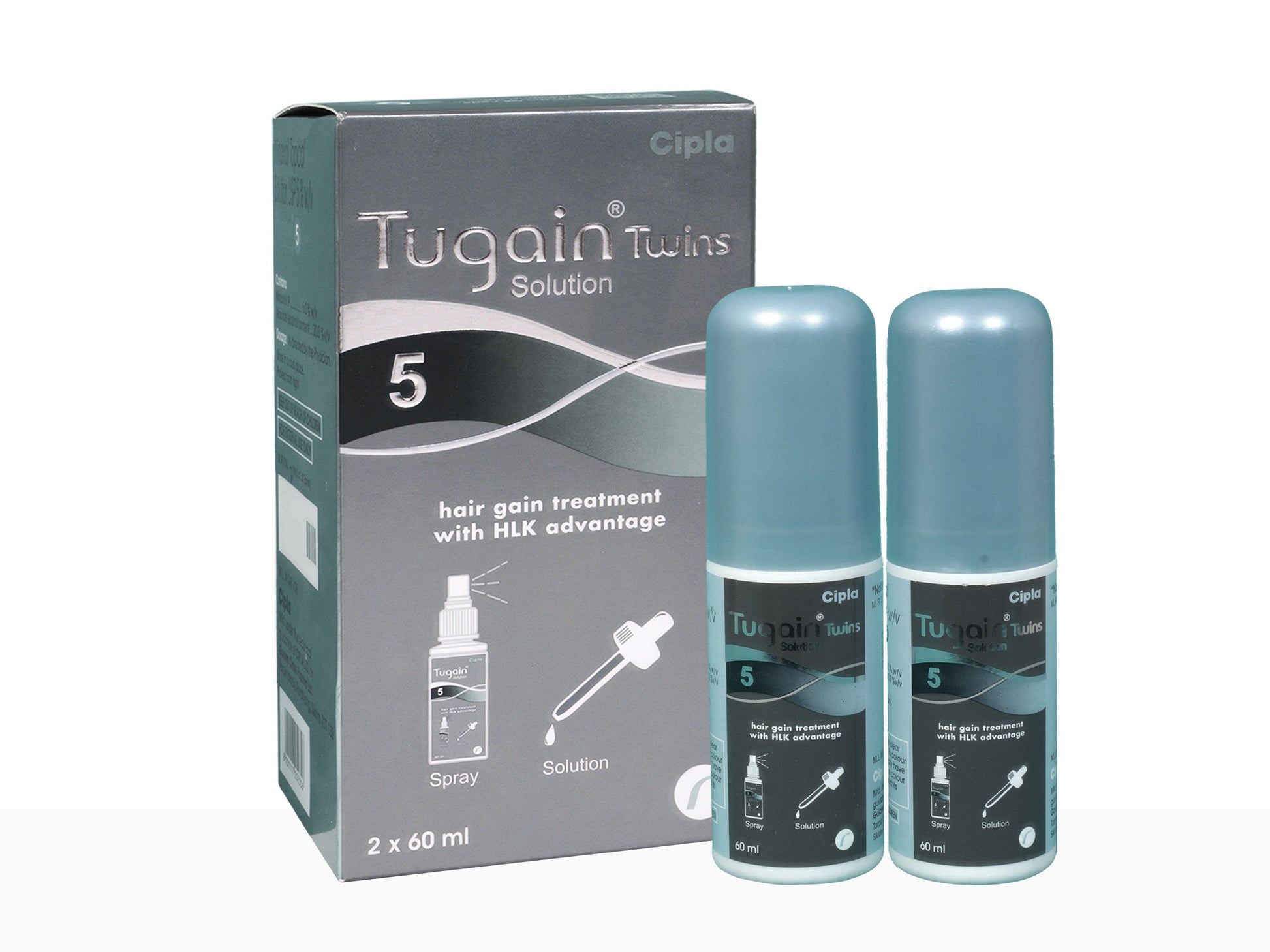 Tugain Twins 5 Solution (60ml Each) - Nibasu 