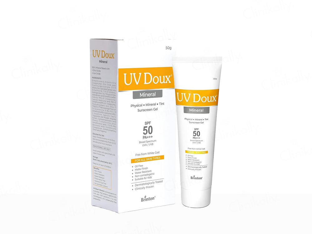 UV Doux Mineral Sunscreen SPF 50 PA ++++ Gel 50gm - Nibasu 