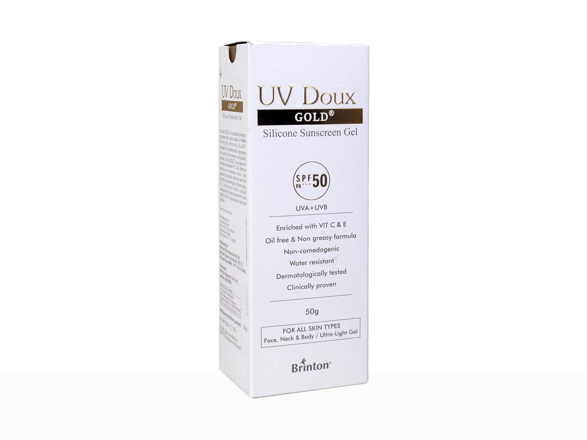 UV-Doux Gold silicone Sunscreen Gel SPF 50++- Nibasu