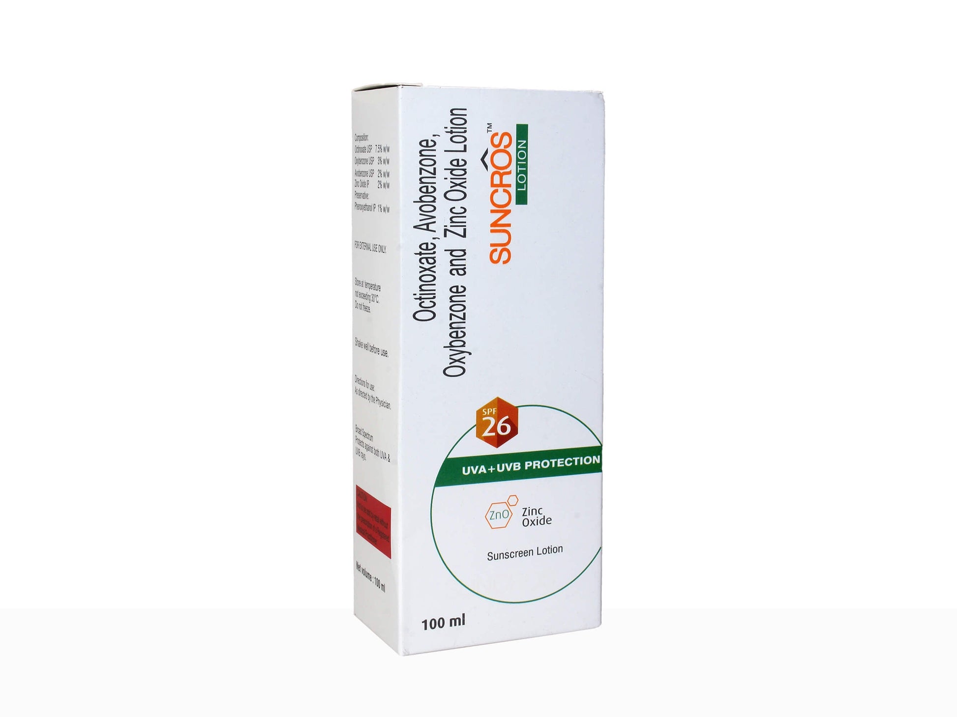 Suncros Sunscreen Lotion SPF 26 - Nibasu